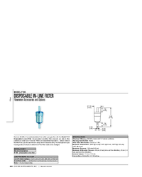 Thumbnail of document Data Sheet - F195 Disposable In-Line Filter